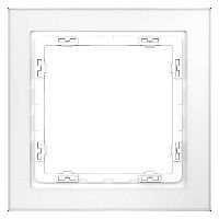 Рамка стеклянная Voltum S70 на 1 пост, (белый,матовый,стекло) VLS110102