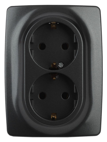 Розетка ЭРА 12 2x2P E Schuko со шторками 16A 250V 12-2108-05 Б0036446 Розетка ЭРА 12 2x2P E Schuko со шторками 16A 250V 12-2108-05 Б0036446