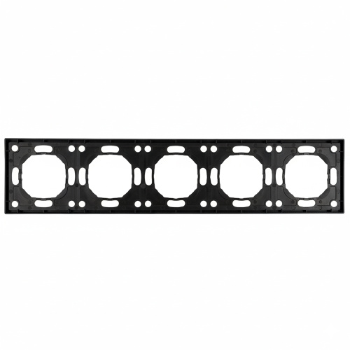 Рамка STEKKER, PFR00-5005-05 5-местная, серия Эмили, черный уголь, soft touch фото 5