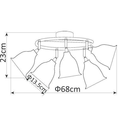 Спот Arte Lamp CAMPANA A9557PL-5BG фото 5
