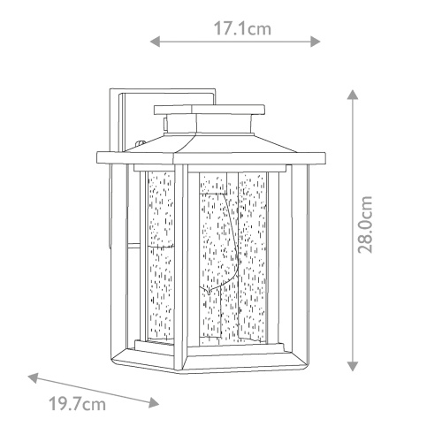 Настенный фонарь Quoizel, Арт. QZ-WAKEFIELD-S-TBK фото 2