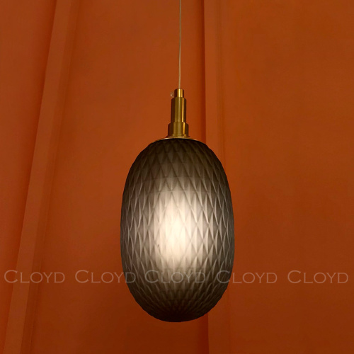 Подвесной светильник Cloyd ZAPFEN P1 / Ø13 см - латунь - дымчатое стекло (арт.11436) фото 4