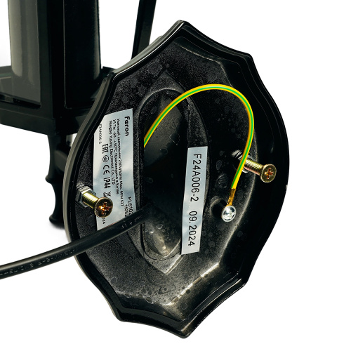 Светильник садово-парковый Feron 6101/PL6101 шестигранный на стену вверх 60W E27 230V, черный фото 3