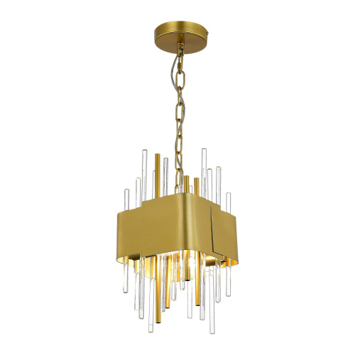 SL1633.203.04 Люстра подвесная ST-Luce Матовое золото/Матовое золото,Прозрачный E14 4*40W OLVERA фото 3