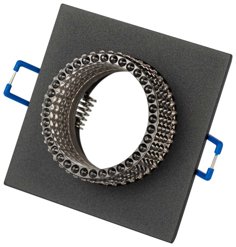 Светильник встраиваемый декоративный ЭРА DK110 BK/GR под лампу MR16 GU5.3 черный/серый Б0058424 фото 3