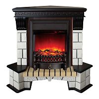 Электрокамин RealFlame Stone Coner AO античный дуб с очагом Fobos Lux BL