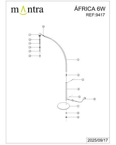 Торшер Mantra Africa 9417 фото 5