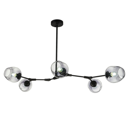 SLE154843-05 Светильник подвесной Черный/Дымчатый E27 5*40W RAMETTO фото 7