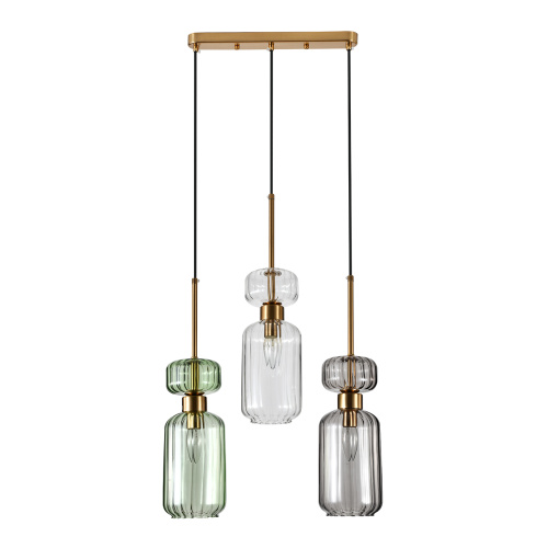 Подвесной светильник Escada 1141/3S E14*60W Clear/Green/Smoke фото 2