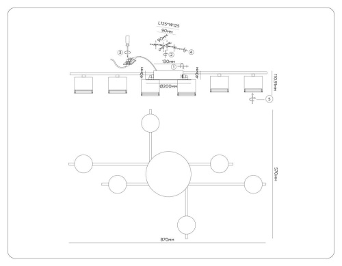 Люстра Ambrella Light COMFORT FL51755 фото 4