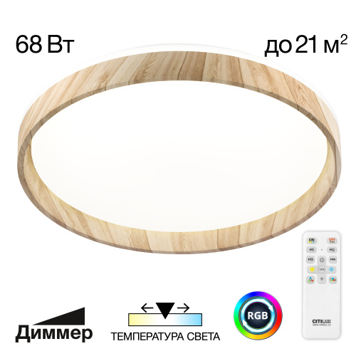 Citilux ENZO CL753452G LED RGB Светильник с пультом Клён Citilux ENZO CL753452G LED RGB Светильник с пультом Клён