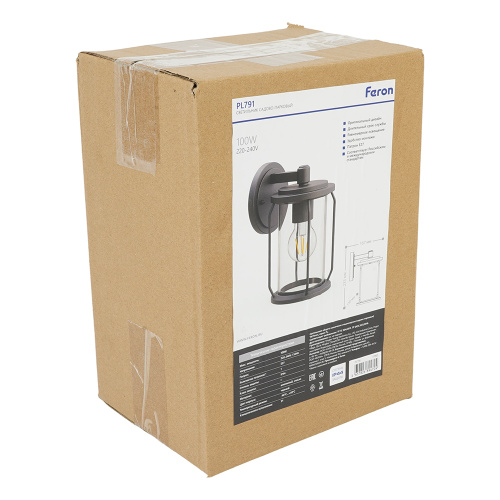 Светильник садово-парковый Feron PL791  на стену вниз 40W 220-240V E27, черный фото 10