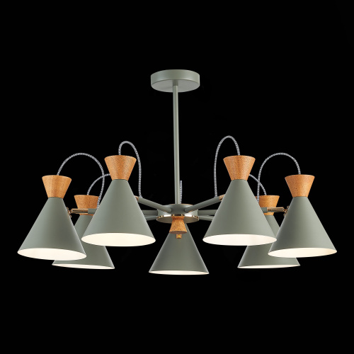 SLE125112-07 Светильник потолочный Серый, Золотистый/Серый, Темное дерево E14 7*40W MODICA