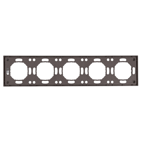 Рамка STEKKER, PFR00-5005-09 5-местная, серия Эмили, антрацит, soft touch фото 5