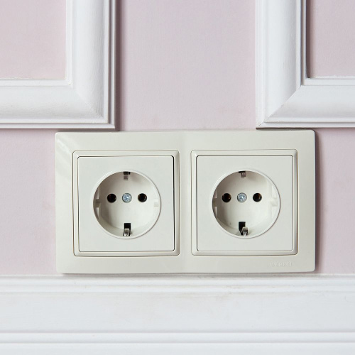 Розетка с заземлением (слоновая кость) W1171003 фото 13