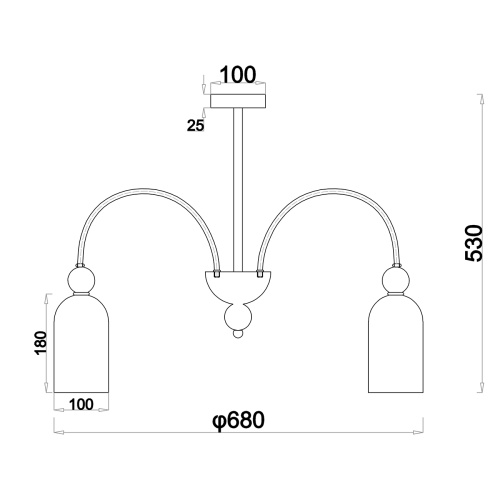 Светильник на штанге Escada 686/5PL E14*60W Chrome фото 2 Светильник на штанге Escada 686/5PL E14*60W Chrome фото 2