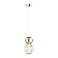 5008/7L L-VISION ODL23 573 золотой/прозрачный/металл/акрил Подвес LED 7W 4000K 350Лм CRYSTAL