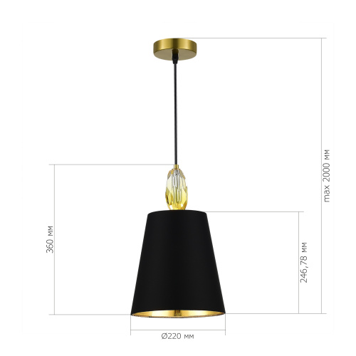 SL1759.303.01 Подвес ST-Luce Латунь/Черный E27 1*40W LINGOTTI фото 2 SL1759.303.01 Подвес ST-Luce Латунь/Черный E27 1*40W LINGOTTI фото 2