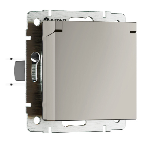 Розетка влагозащ. с зазем. с защит. крышкой и шторками (дымчатый) W1271204 Розетка влагозащ. с зазем. с защит. крышкой и шторками (дымчатый) W1271204