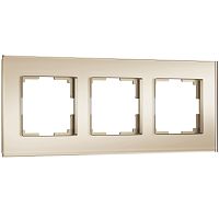 Рамка из стекла на 3 поста Senso шампань soft-touch W0033111