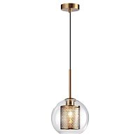 4939/1 PENDANT ODL22 401 античн.бронза/металл/прозрачный/стекло Подвес E27 1*40W CLOCKY