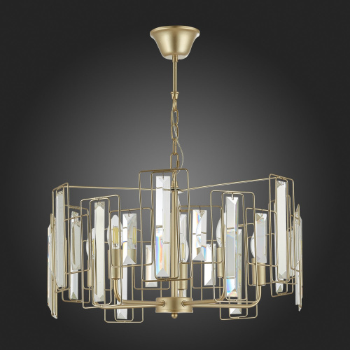 SLE103403-05 Светильник подвесной Шампань/Прозрачный E14 5*40W GIANO фото 7