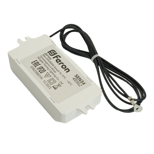 Датчик движения (касания) 230V 800W белый  с 1.5м кабелем SEN34, артикул 48962 фото 7