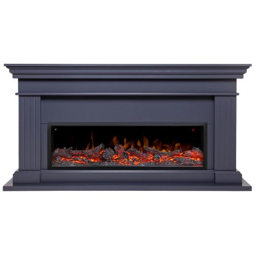 Каминокомплект ONTARIO/ЛЕОНАРДО Графит с очагом Электроочаг BEVERLY-S MULTY/БЕВЕРЛИ МУЛЬТИКОЛОР