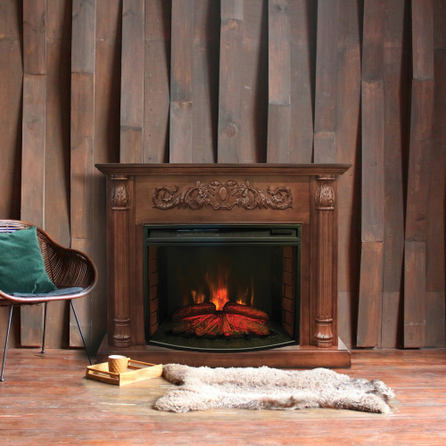 Каминокомплект SALFORD/ОЛИВА Светлый орех с очагом Электроочаг FIRESPACE/ФАЕРСПЕЙС 33 фото 8