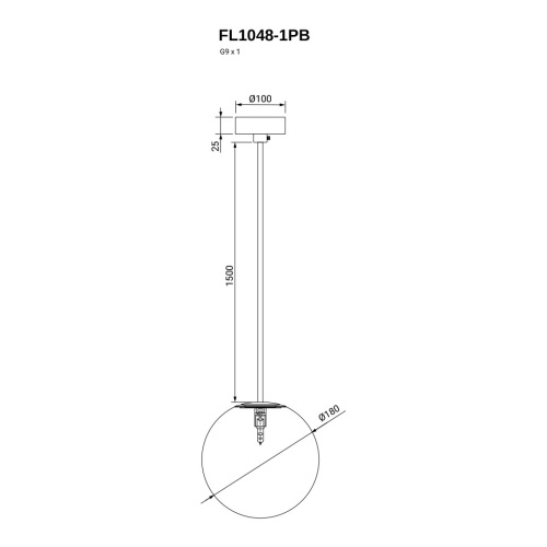 Подвесной светильник Unity FL1048-1PB фото 2 Подвесной светильник Unity FL1048-1PB фото 2
