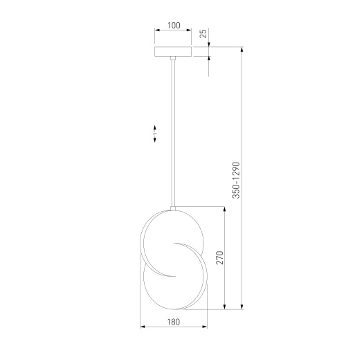 Подвесной светильник 50225/1 LED хром фото 4