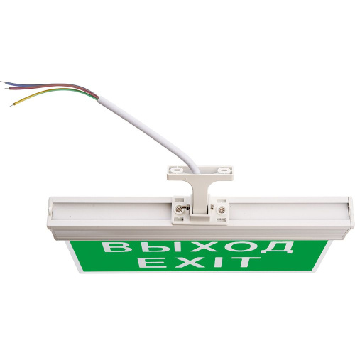 Светильник аккумуляторный, 10 LED/1W 230V, AC/DC  зеленый 260*245*35 mm, белый, Выход, EL60 фото 4