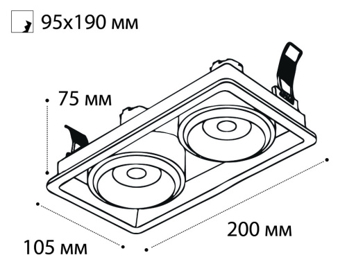 DE-312 white светильник встраиваемый поворотный фото 2 DE-312 white светильник встраиваемый поворотный фото 2