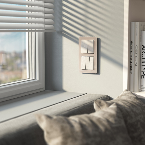 Набор клавиш для выключателя трехклавишного (перламутровый рифленый) W1139013 фото 3