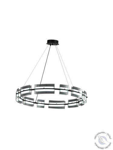 Люстра подвесная черная LED 40Вт D80см Zortes LOFT ZRS.1802.80