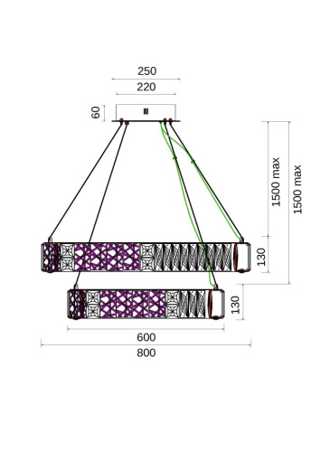 Люстра подвесная Ravissement Chrome FL1068-14P фото 3