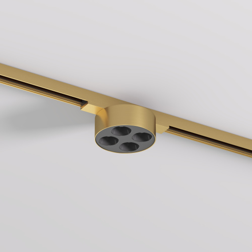 DK5772-SB Светильник для трека SHINE GRILL со светодиодом, D74*H28, 48V DC, 6W, RA?90, 3000K, IP20, сатинированная латунь, алюминий фото 5