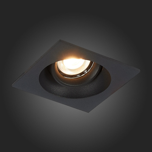 ST208.418.01 Св-к встр. Черный GU10 1*50W  L94xW94xH40 220V Без ламп Встраиваемые светильники фото 3