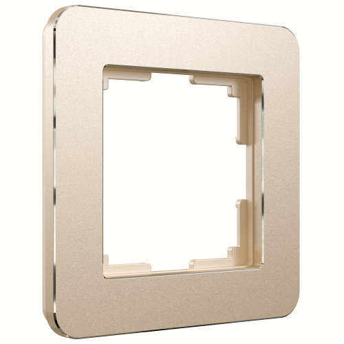 Рамка из металла на 1 пост Platinum шампань W0012611 Рамка из металла на 1 пост Platinum шампань W0012611