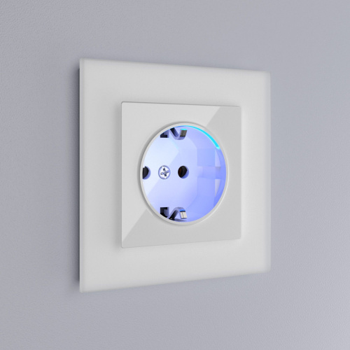 Розетка с подсветкой (белая) W1171401 фото 8 Розетка с подсветкой (белая) W1171401 фото 8