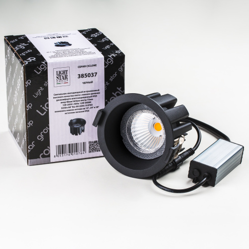 385037 Светильник CICLONE CYL 12W LED 923LM 60G ЧЕРНЫЙ 3000K IP65 фото 2 385037 Светильник CICLONE CYL 12W LED 923LM 60G ЧЕРНЫЙ 3000K IP65 фото 2