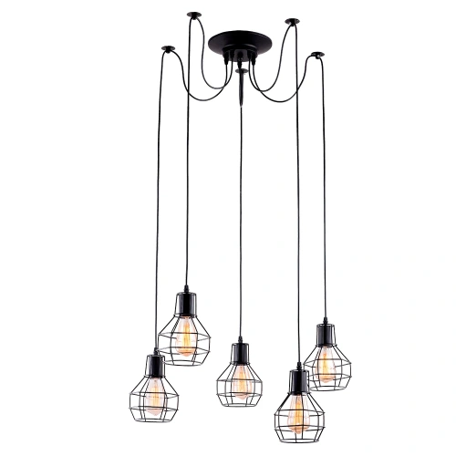 Подвесная люстра Arte Lamp SPIDER A1109SP-5BK Подвесная люстра Arte Lamp SPIDER A1109SP-5BK
