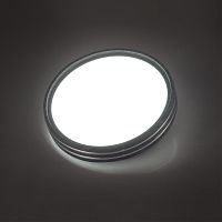 7604/CL PALE SN 124 Светильник пластик/белый/венге/хром LED 30Вт 4000К D280 IP43 TROSTO