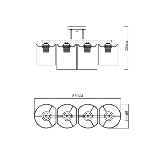 Потолочный светильник Escada 641/4P E27*60W Black фото 2 Потолочный светильник Escada 641/4P E27*60W Black фото 2