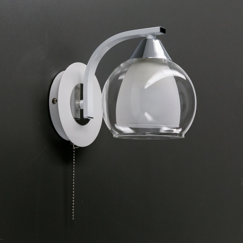 Citilux Кристи CL152310 Бра с выключателем Белое Хром фото 8 Citilux Кристи CL152310 Бра с выключателем Белое Хром фото 8