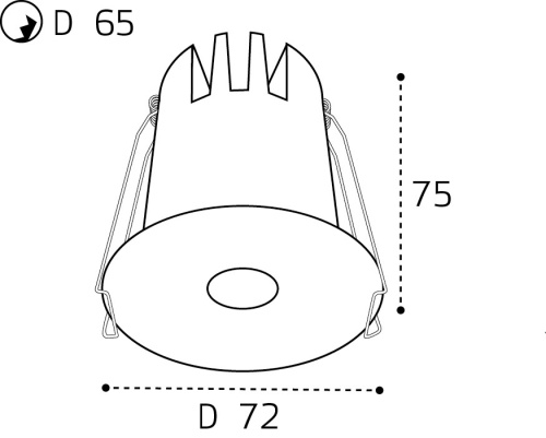 IT06-6024 black 3000K светильник встраиваемый фото 2