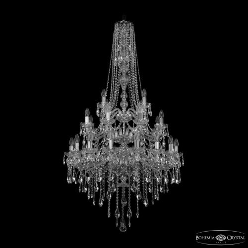 Люстра хрустальная 1415/16+8+4/300/h-155/3d Ni Bohemia Ivele Crystal (Богемия Ивеле Кристалл)