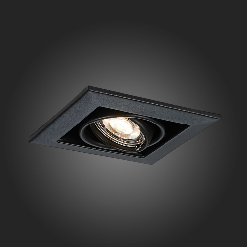 ST250.448.01 Св-к встр. Черный GU10 1*50W  L126xW126xH70 220V Без ламп Встраиваемые светильники фото 3