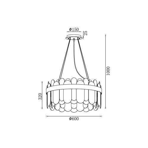 Подвесная люстра Vele Luce Fantasma VL3195P12 фото 8 Подвесная люстра Vele Luce Fantasma VL3195P12 фото 8
