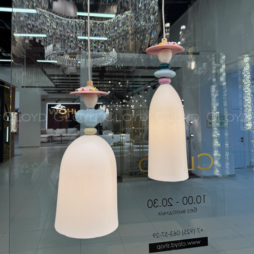 Подвесной светильник Cloyd LOTTIE-E P1 / Ø15 см - керамика - золото (арт.11894) фото 2